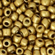 Glasperlen rocailles 6/0 (4mm) Gold metallic
